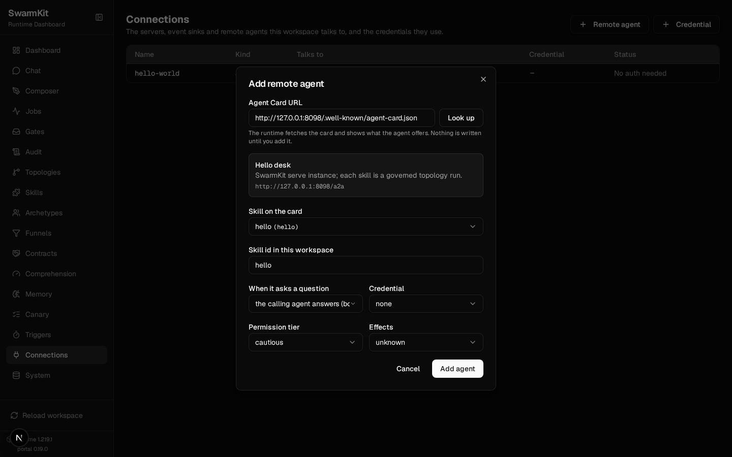 Add remote agent