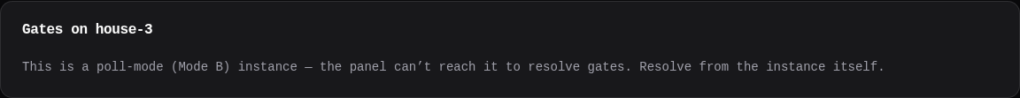 A poll-mode instance's gates