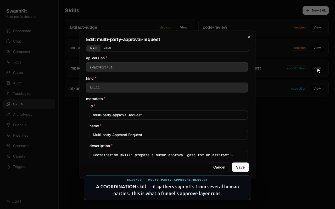 The multi-party-approval-request skill